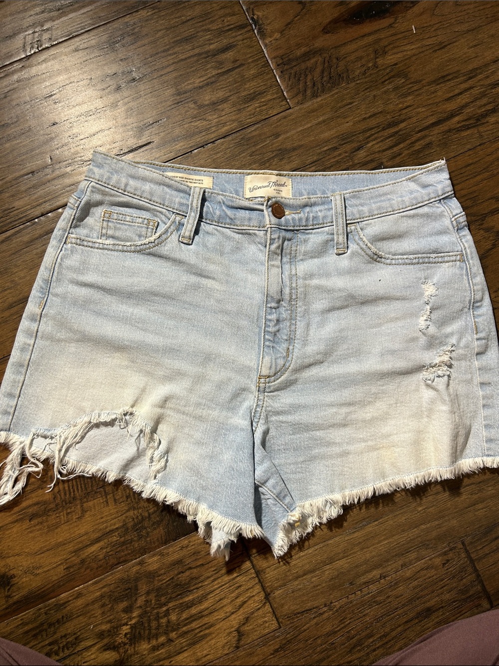 Universal Thread Light Blue Distressed Denim Shorts